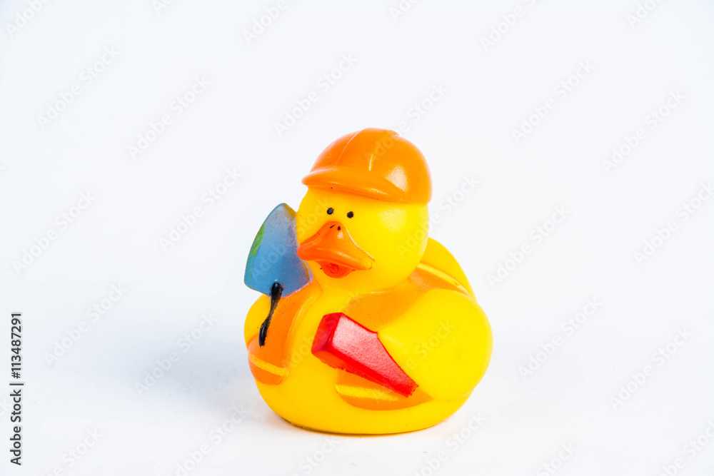 bath duck om white background,duck toy,Cute yellow rubber duck