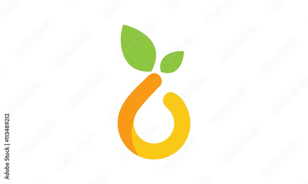 B letter fruit logo B letter fruit logo