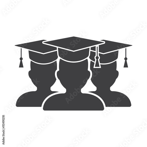 male graduate in graduation cap icon