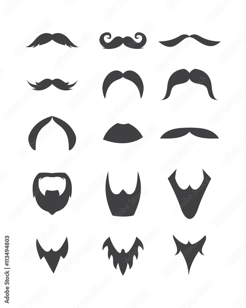 Mustache and beard Mustache and beard