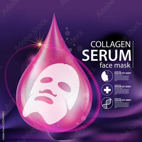 collagen mask Serum Background Concept Skin Care Cosmetic