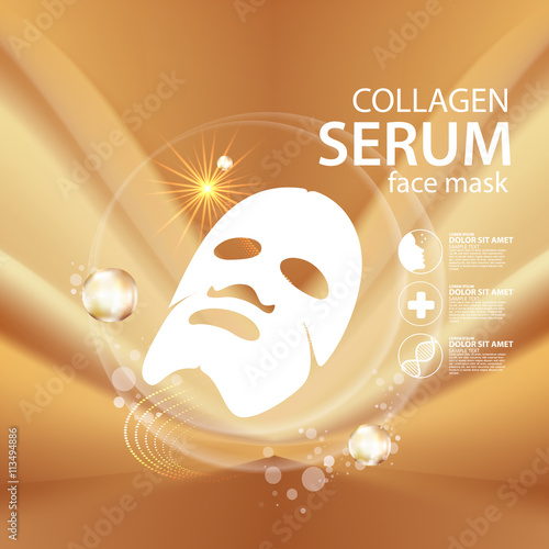 collagen mask Serum Background Concept Skin Care Cosmetic