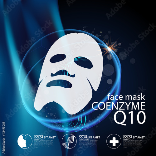 coenzyme q10 Serum and Background Concept Skin Care Cosmetic