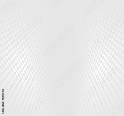 Abstract grey and white halftone, vector perspective background