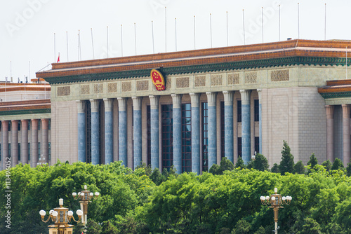 Billede på lærred Great Hall of the People at the Tiananmen Square (Gate of Heavenly Peace)