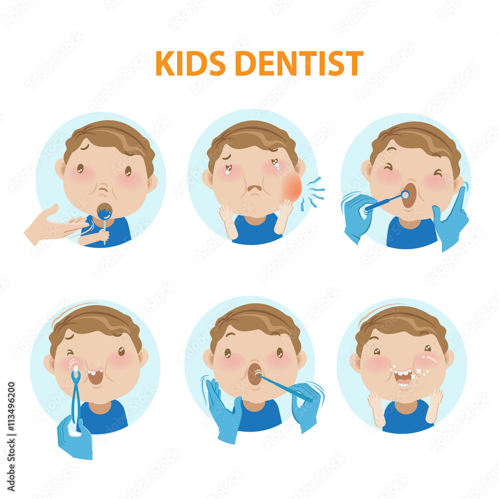 kids dentist/The little boy opening his mouth wide to the dentist examination of the oral cavity.vector illustrations kids dentist/The little boy opening his mouth wide to the dentist examination of the oral cavity.vector illustrations