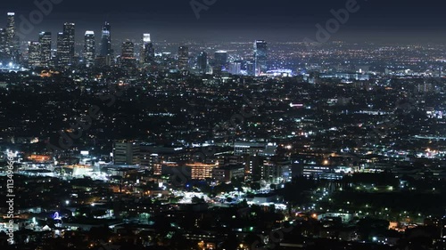 Wallpaper Mural Los Angeles Skyline 45 Night Time Lapse Torontodigital.ca