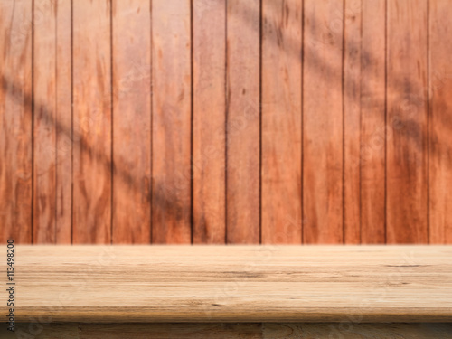 wooden counter top with grunge wood background