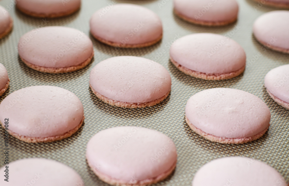 Fototapeta premium Rose Macarons Shells
