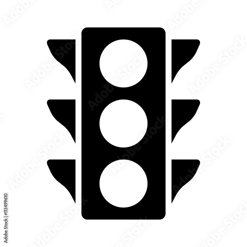 Traffic control light / signal flat icon for apps and websites