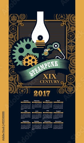 Calendar 2017 steam punk