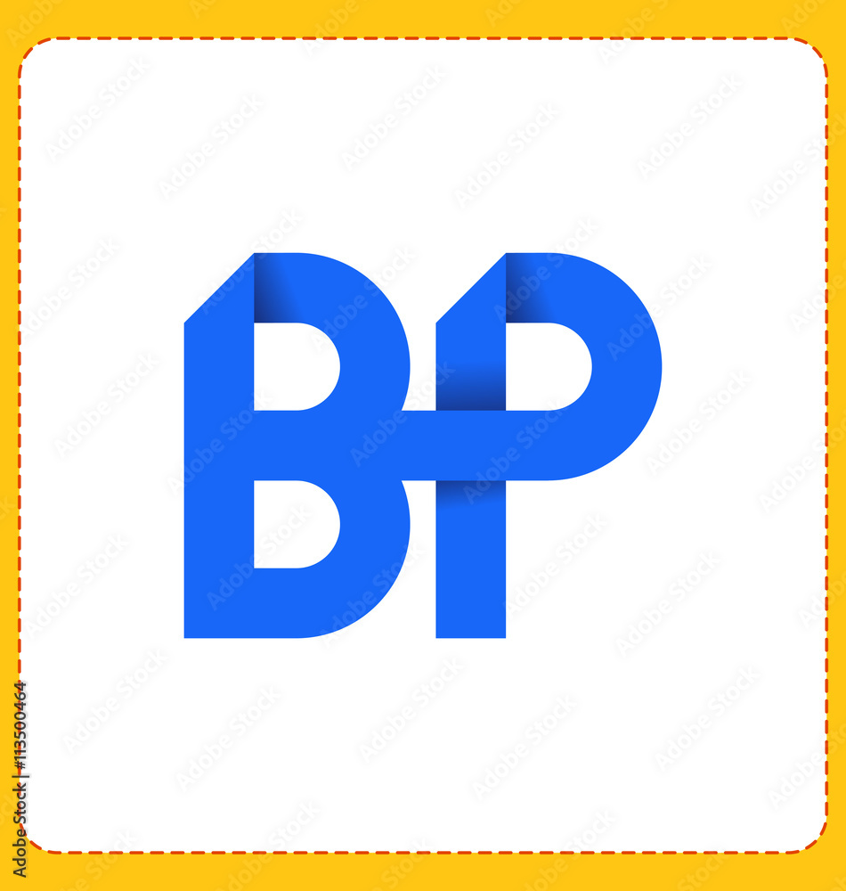 BP Two letter composition for initial, logo or signature BP Two letter composition for initial, logo or signature