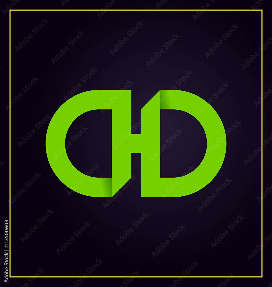 DD Two letter composition for initial, logo or signature. DD Two letter composition for initial, logo or signature.
