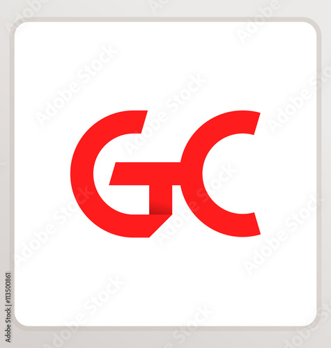 GC Two letter composition for initial, logo or signature.