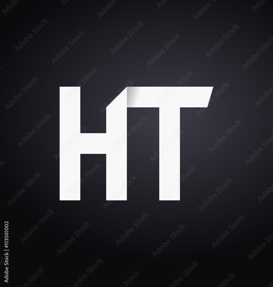 HT Two letter composition for initial, logo or signature. HT Two letter composition for initial, logo or signature.
