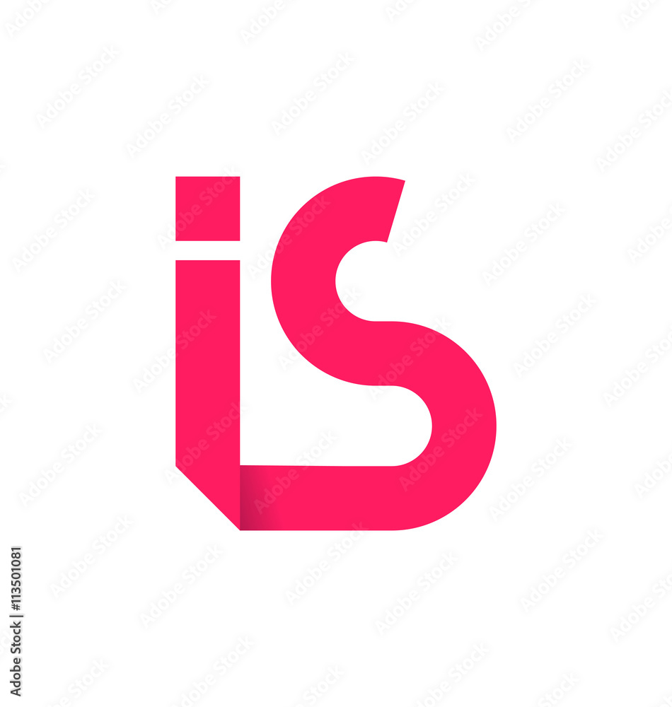 IS Two letter composition for initial, logo or signature. IS Two letter composition for initial, logo or signature.