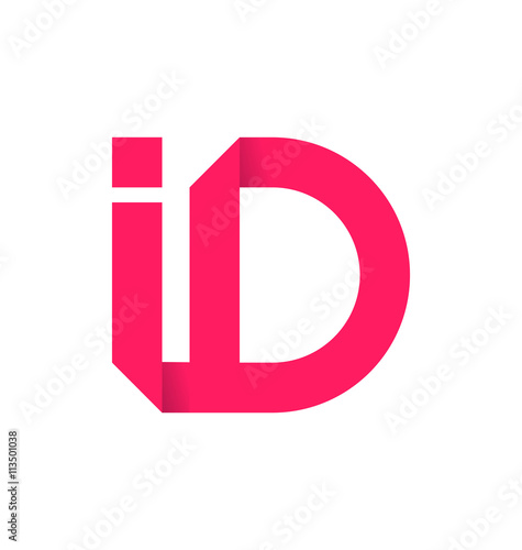 ID Two letter composition for initial, logo or signature.