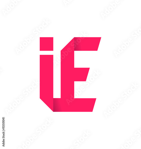 IE Two letter composition for initial, logo or signature.