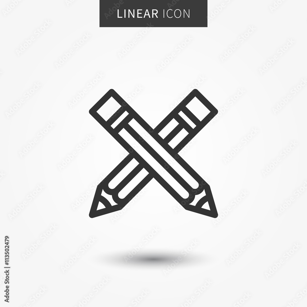 Pens icon vector illustration. Isolated pencils line symbol.
Pens icon vector illustration. Isolated pencils line symbol.