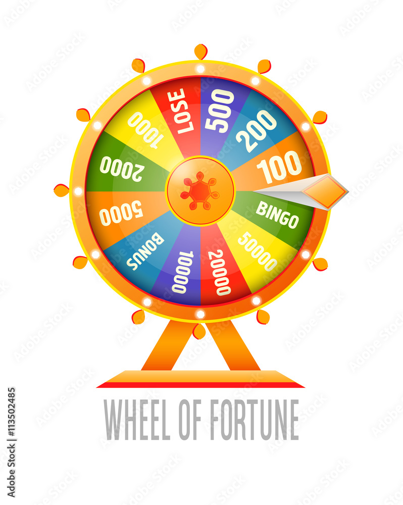Wheel of fortune infographic design element Wheel of fortune infographic design element