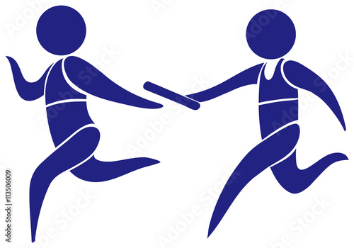 Sport logo for running relay