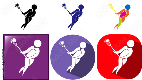 Sport icons for lacrosse