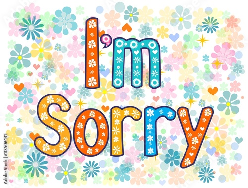 I am sorry design card