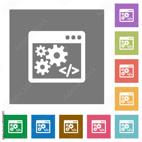 API square flat icons