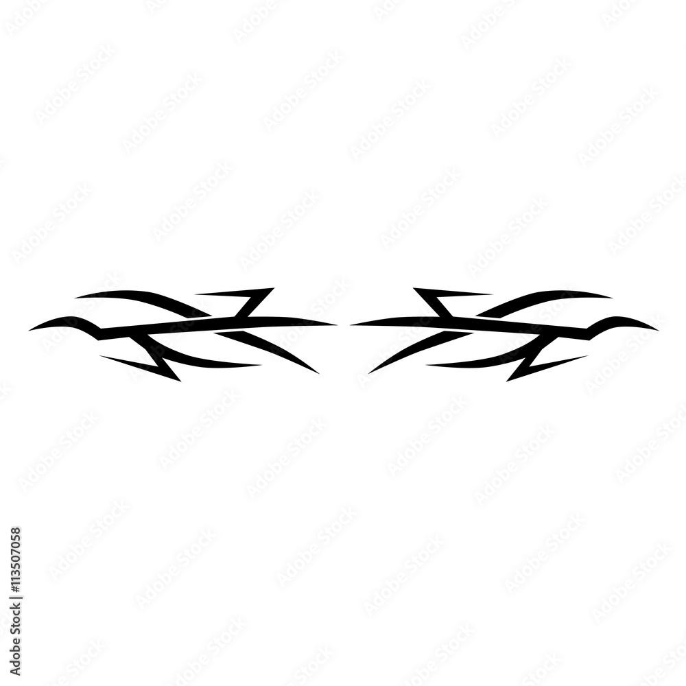 Tattoo. Stencil. Pattern. Design. Ornament. Abstract black and white pattern for tattoo or another design.