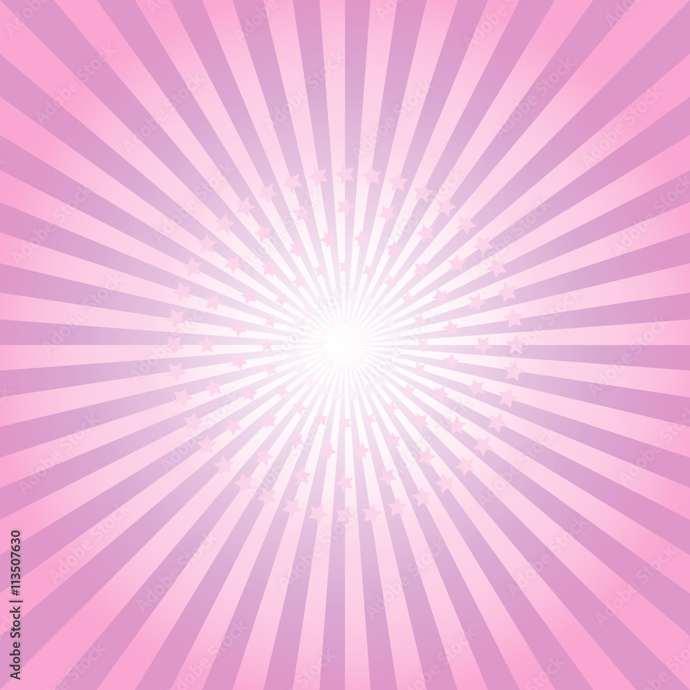 Abstract background. Stars Fireworks. Pink Purple rays and stars background. Vector Abstract background. Stars Fireworks. Pink Purple rays and stars background. Vector