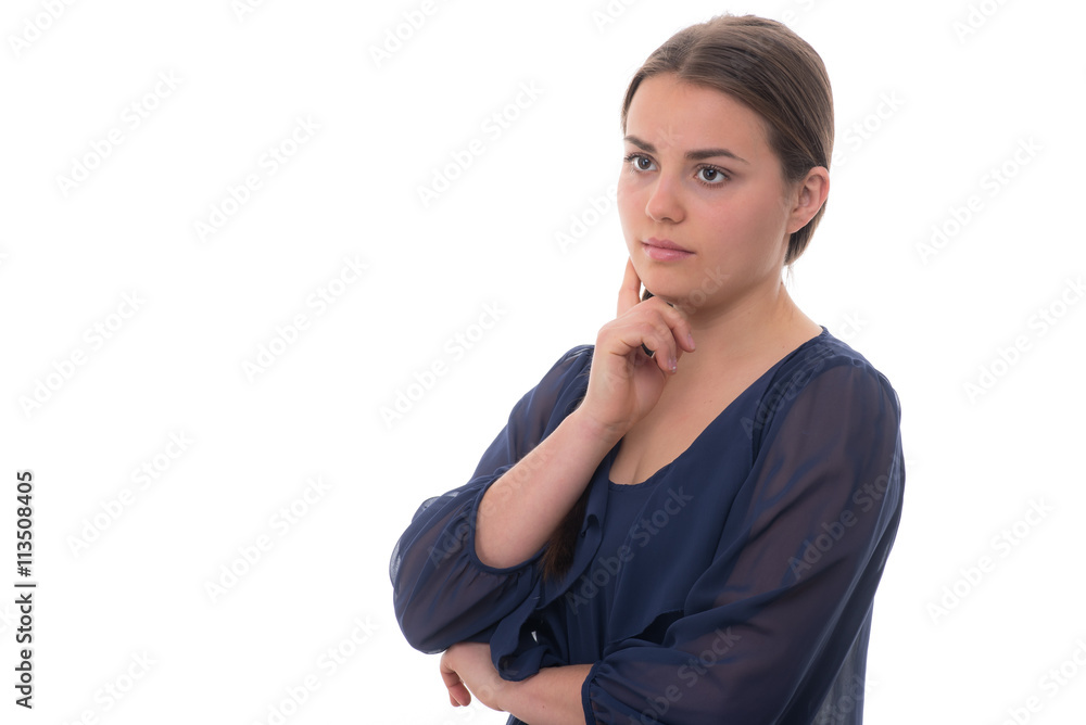 ratlose junge frau ratlose junge frau