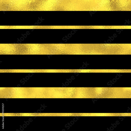 Abstract vector seamless pattern with gold stripes