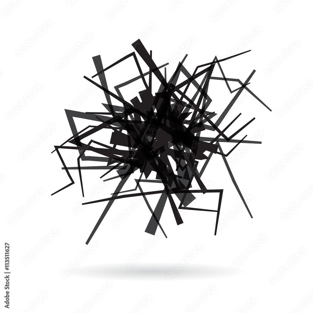 Vector abstract scribble of a iron wire clew Vector abstract scribble of a iron wire clew