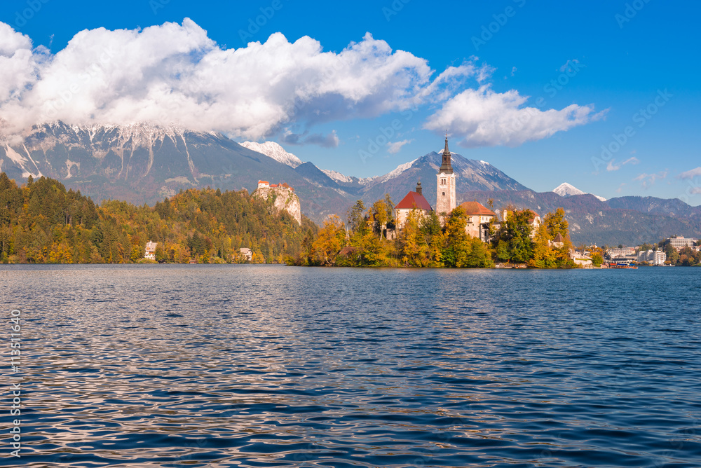 Church on Island in Lake Bled, Slovenia