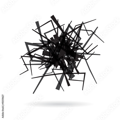 Vector abstract scribble of a iron wire clew