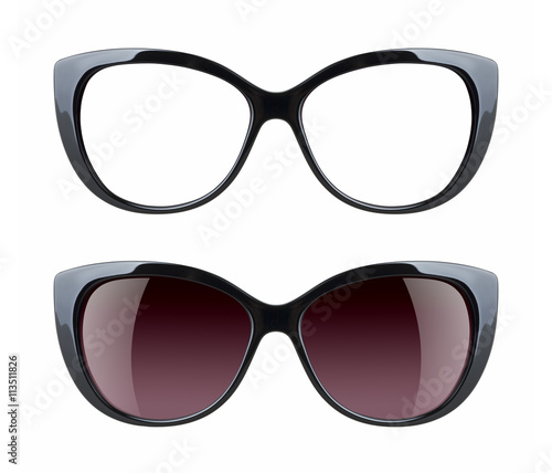 Luxury sunglasses isolated on white background