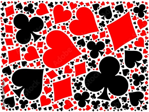 Poker card suits background