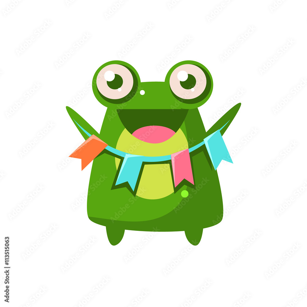 Obraz premium Frog Party Animal Icon