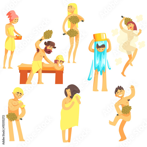 People At The Bathhouse Set