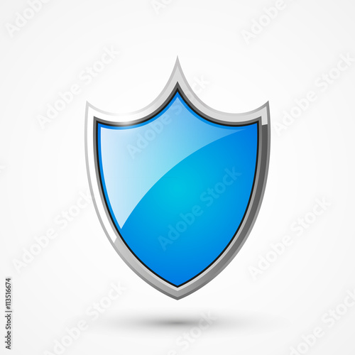 Vector blue shield illustration