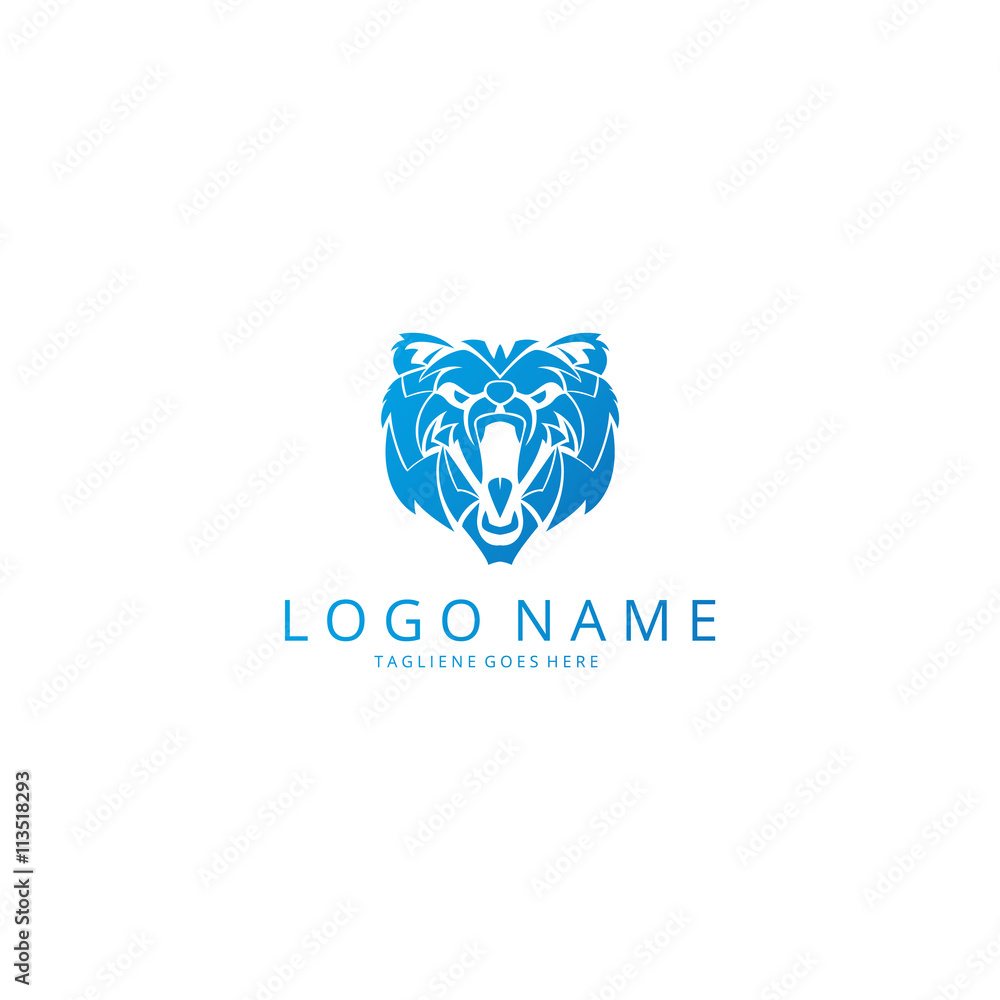 Bear logo. Bear head illustration Bear logo. Bear head illustration