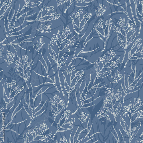 Fototapeta Naklejka Na Ścianę i Meble -  Seamless wildflowers pattern