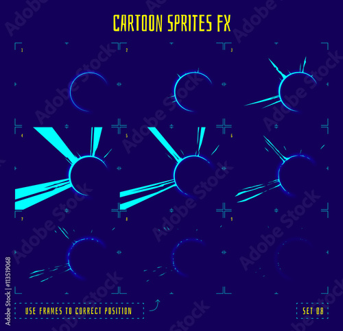 Animation frames or energy explosion sprites