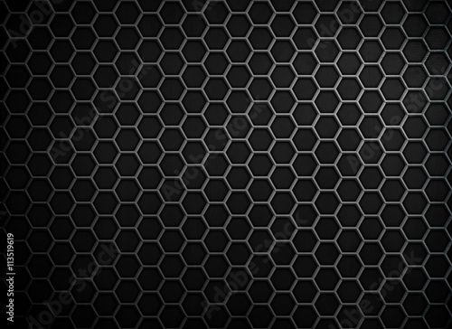 black Honeycomb metal background