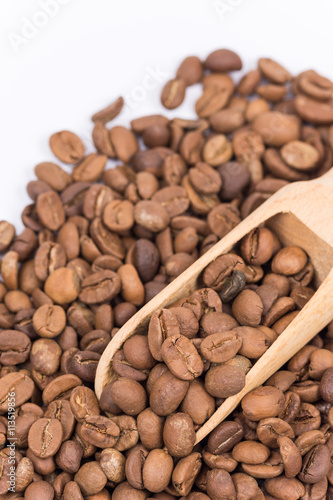 Close up macro coffee beans