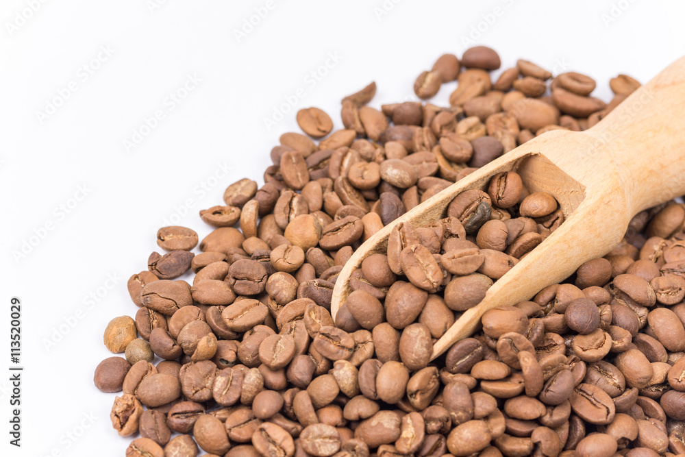 Obraz premium Close up macro coffee beans