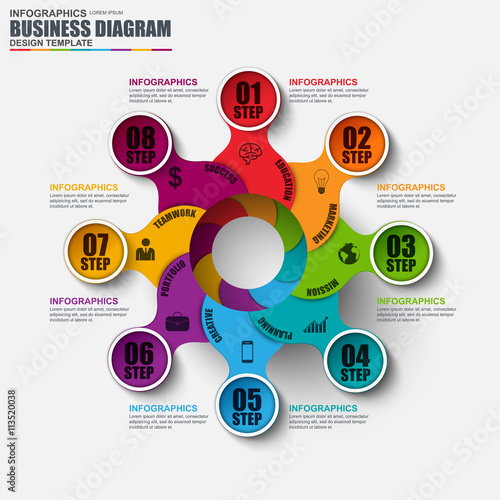 Abstract 3D business diagram Infographic