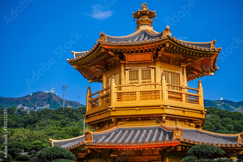 Front View The Golden Pavilion of Perfection in Nan Lian Garden