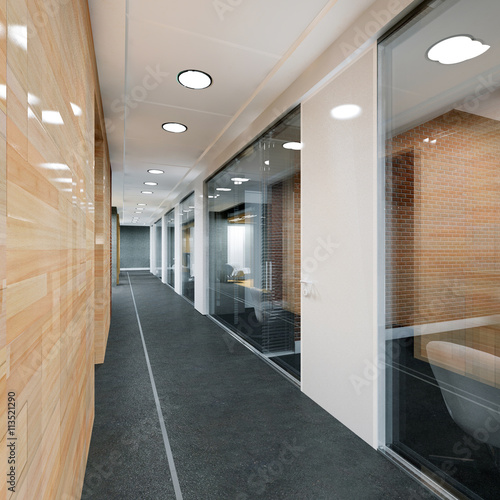 Fotografia corridor of modern office building