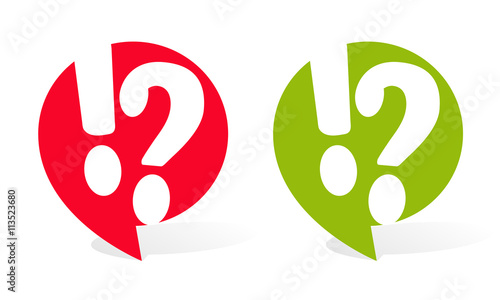 Bulle point d'interrogation / exclamation